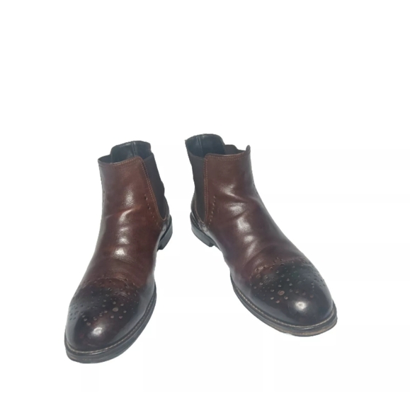 AREA FORTE Italian Leather Boots Brown Chelsea Boots Mens Size 11 Medium - Picture 6 of 12